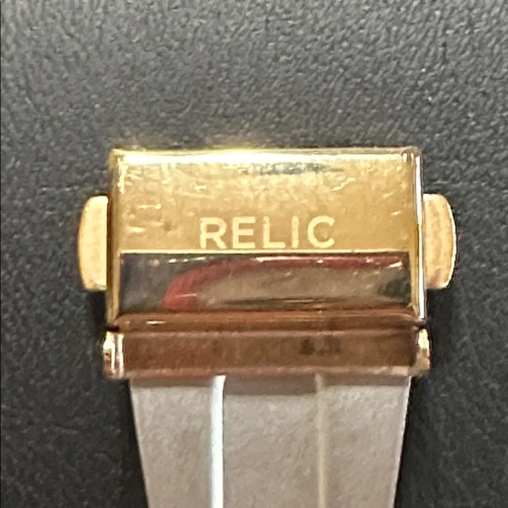 Relic ZR12178 Crystal Accent Dial Stainless Steel Rose Gold Quartz Watch